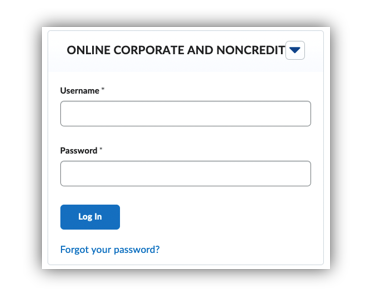 Online Corporate and Noncredit option